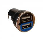Urban Dual Usb Charger Black  Cup-Usb2-002