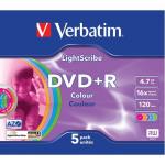 Verbatim LtScrb DVDplusR 16X Slim Pack of 5