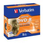 Verbatim LtScrb DVD-R 16X Pack of 5 43621