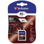 Verbatim SDHC Card 8Gb Class 10