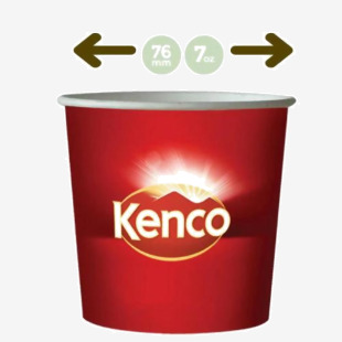 Kenco In-Cup Pure Gold White 7oz x 25s, 76mm - PACK (15) NWT2005P