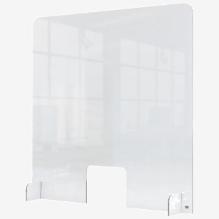 Nobo 1915488 Plexiglass Counter Screen with hole 700 x 850mm 31134J