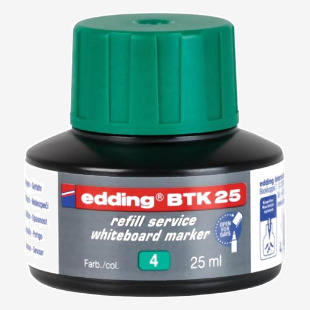 edding BTK 25 Bottled Refill Ink for Whiteboard Markers 25ml Green - 4-BTK25004 75538ED