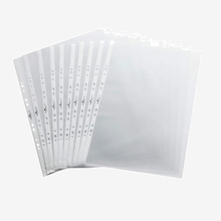 Durable Premium Punched Pockets for Table Flipcharts - 10 Pack - A3 Landscape 857719