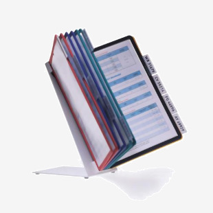 Durable VARIO TABLE 10 Display Panel Desk Stand - 10 Panels - A4 Colour Coded 557000