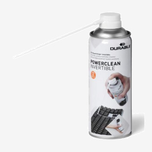 Durable POWERCLEAN Invertible Compressed Air Duster Keyboard PC Cleaner - 200ml 579719