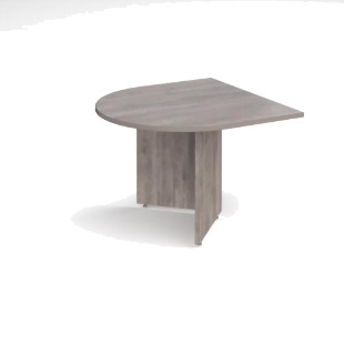 Arrow head leg radial extension table 1000mm x 1000mm - grey oak EB10DGO
