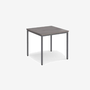 Flexi 25 square table with graphite frame 800mm x 800mm - grey oak FLT800-G-GO
