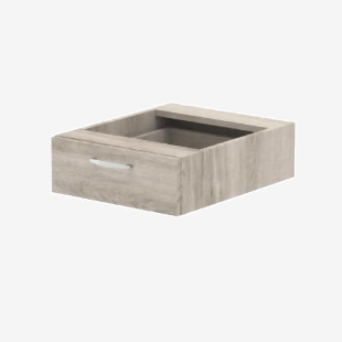 Impulse 1 Drawer Fixed Pedestal Grey Oak I004632