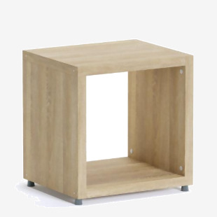 Nautilus Designs Boon - 1x Cube Shelf Storage System - 400x380x330mm - Oak BOON1-OAK