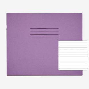 RHINO 6.5 x 8 Handwriting Book 32 Pages 16 Leaf Purple Narrow-Ruled 4mm Lines Centred on 15mm Lines SDXB4-4