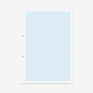 RHINO A4 Punched Graph Paper 1000 Pages 500 Leaf 1:5:10 Graph Ruling VLL090-3-4
