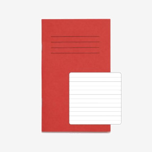 RHINO A6+ Exercise Book 48 pages 24 Leaf Red 7mm Lined VNB012-78-6