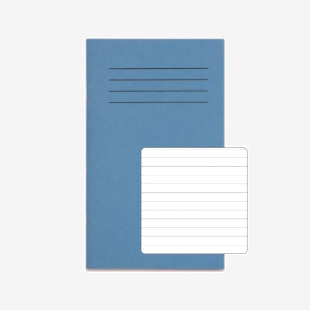 RHINO A6+ Exercise Book 48 Pages 24 Leaf Light Blue 7mm Lined VNB012-65-8