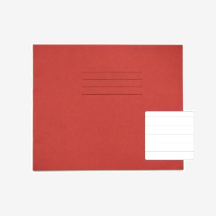 RHINO 138 x 165 Exercise Book 24 Pages 12 Leaf Red 15mm Lined VEX032-143-8
