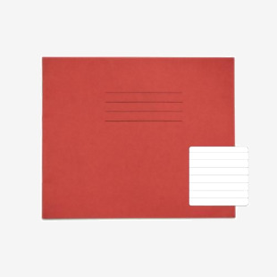 RHINO 138 x 165 Exercise Book 24 Pages 12 Leaf Red 11mm Lined VEX032-156-6