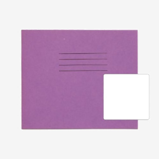 RHINO 138 x 165 Exercise Book 24 Pages 12 Leaf Purple Plain VEX032-130-0