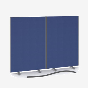 Floor standing fabric screen 2 way panel linking strip 1200mm LK22