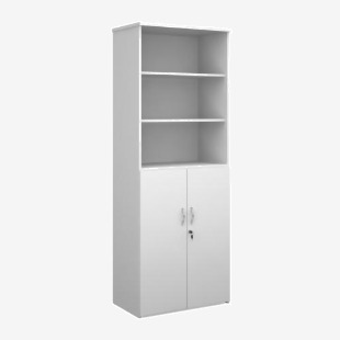 Universal combination unit with open top 2140mm high with 5 shelves - white R2140OPWH