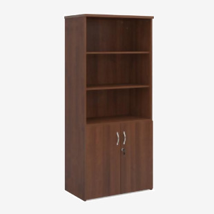Universal combination unit with open top 1790mm high with 4 shelves - walnut R1790OPW