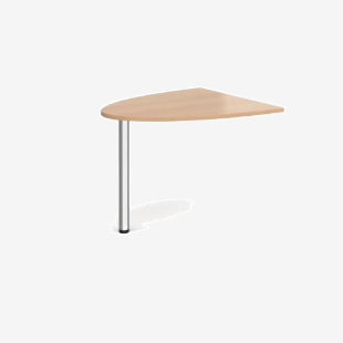 Welcome reception unit D-end extension 1000mm x 888mm - beech WDET-B