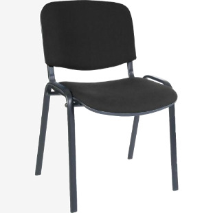Teknik Office Conference Black. Fabric Stackable Fully Assembled Chair with padded seat and backrest. (MOQ of 4 - priced individually) 1500BLK