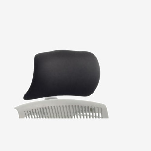 Flex Headrest White Shell Black Fabric OP000054