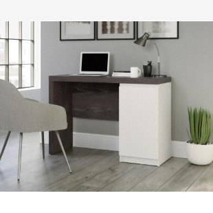 Teknik Office Hudson Chunky Desk in Charcoal Ash and Pearl Oak Accents, stylish with storage 5425833