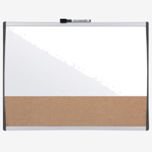 Nobo Small Magnetic Whiteboard with Cork Notice Board 585x430mm White 1903810