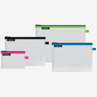 Leitz WOW water resistant Travel Pouch set Assorted (Pack of 4) 40160099