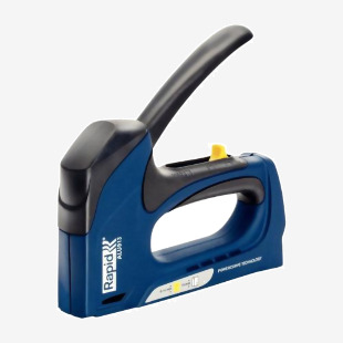 This photo shows a sleek and efficient Rapid Tackers Rapid ALU913 Dual Staple Gun. Its all-metal construction and dual-functionality make it a versatile tool for everyday tasks. The gun is designed with a comfortable grip and clear markings for easy use.