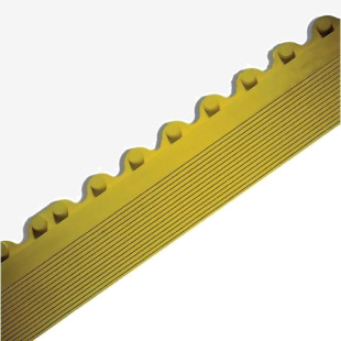 Male bevelled edges for rubber interlocking floor tiles, yellow 312411