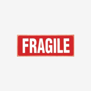 Self adhesive packaging labels - 89 x 32mm - Fragile 322710