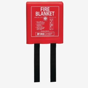 BSEN1869 Fire blanket in hard case, 1m x 1m 401671
