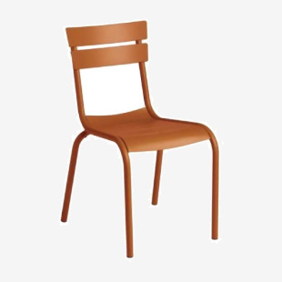 Slatted aluminium side chair 428786