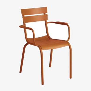 Slatted aluminium side chair 428787