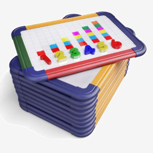 This photo features 10 Eastpoint Lapboards Show-me A4 Magnetic Framed Boards, each with a gridded and plain side. The sleek design and magnetic surface make them versatile and practical for any classroom or office setting.