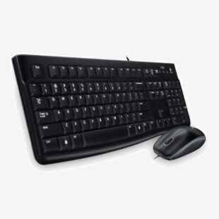 OEM Logitech Desktop MK120 Keyboard Mouse included USB Qwerty English Black 920-002552