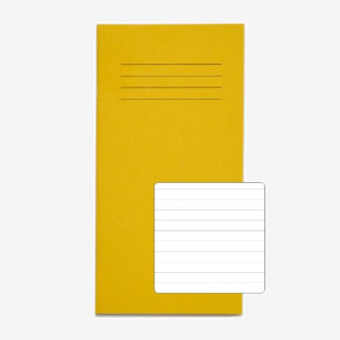 Rhino Stationery RHINO 8 x 4 Exercise Book 32 Page, Yellow, F8 (Pack of 100) VNB005-83-2