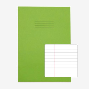 Rhino Stationery RHINO A4 Exercise Book 64 Page, Light Green, F8M (Pack of 10) PVEX677-305-8