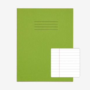 Rhino Stationery RHINO 9 x 7 Exercise Book 80 Page, Light Green, F8M (Pack of 100) VEX554-96-4