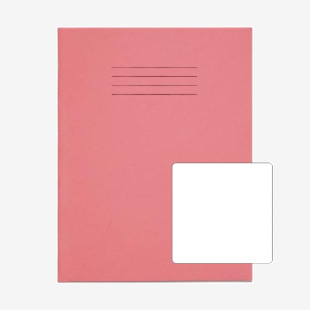 Rhino Stationery RHINO 9 x 7 Exercise Book 80 Page, Pink, B (Pack of 100) VEX554-25-8