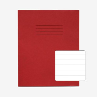 Rhino Stationery RHINO 8 x 6.5 Exercise Book 48 Page, Red, F15 (Pack of 100) VEX342-40-2