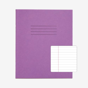 Rhino Stationery RHINO 8 x 6.5 Exercise Book 48 Page, Purple, F8M (Pack of 100) VEX342-419-8