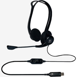 Logitech 960 Headset Wired Head-band CallsMusic USB Type-A Black 981-000100