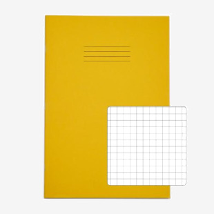 Rhino Stationery RHINO A4 Exercise Book 32 Page, Yellow, S7 (Pack of 10) PVDU014-100-6