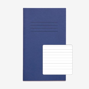 Rhino Stationery RHINO 200 x 120 Exercise Book 80 Page, Dark Blue, F8 (Pack of 100) VNB022-17-4