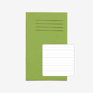 Rhino Stationery RHINO A6+ Exercise Book 48 page, Green Light, F7 (Pack of 10) PVNB012-81-4