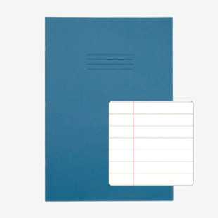 Rhino Stationery RHINO A4 Special Exercise Book 48 Page, Light Blue with Tinted Cream Paper, F12M (Pack of 10) PEX681111CV-2