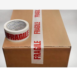 Printed BOPP Tape FRAGILE RedWhite 48mm 66m 38mu Pk 6 TFP486638